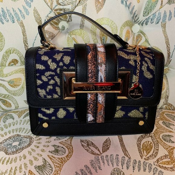River Island Handbags - New! River Island Vegan Leather Animal Print Bag